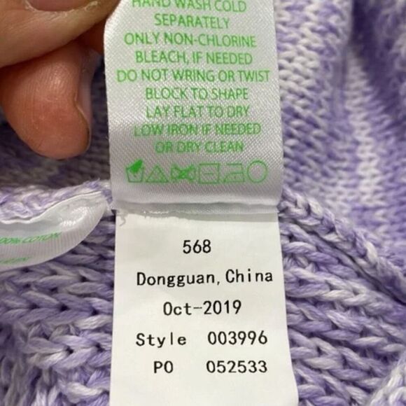 Lilly Pulitzer Maxcy Sweater Verbena Marl Size XS Lilac Purple - Picture 8 of 8